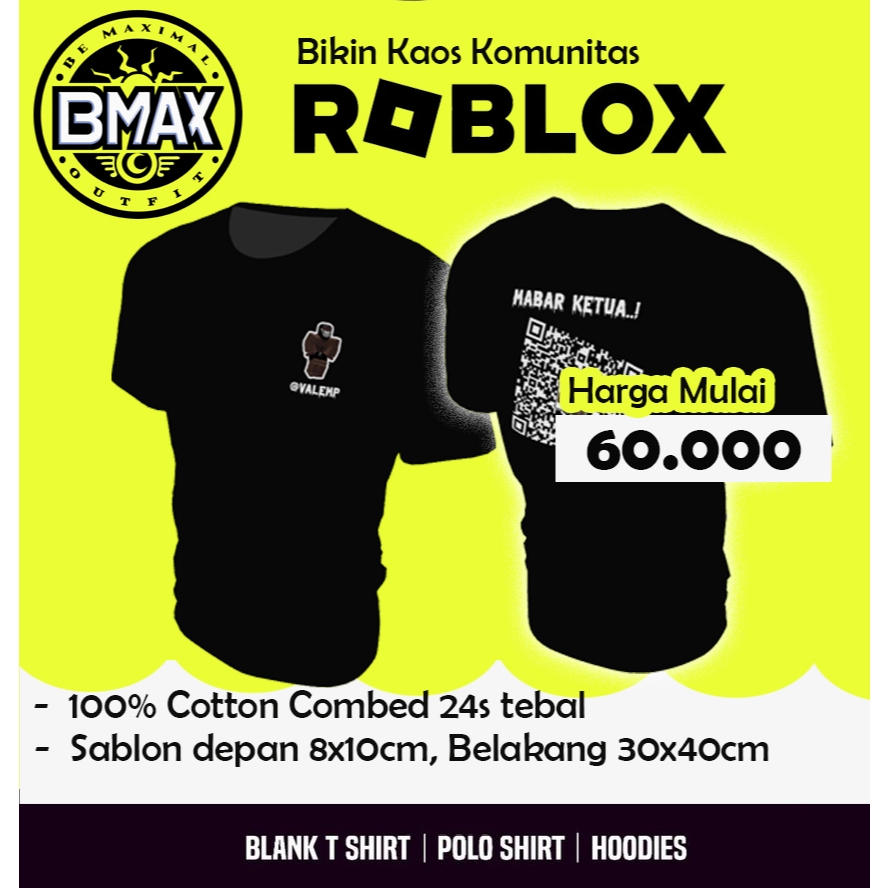 KAOS QR Add friend Roblox | Custom id roblox dan QR Code