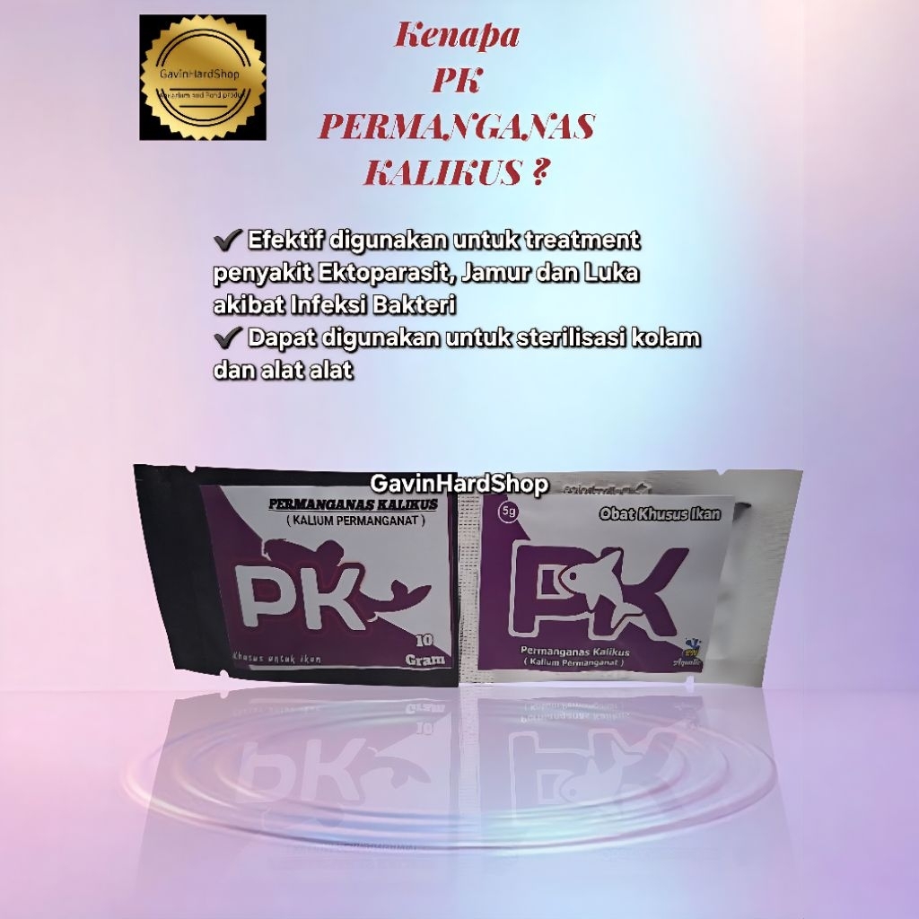Obat ikan PK Peka khusus untuk ikan permanganas kalikus