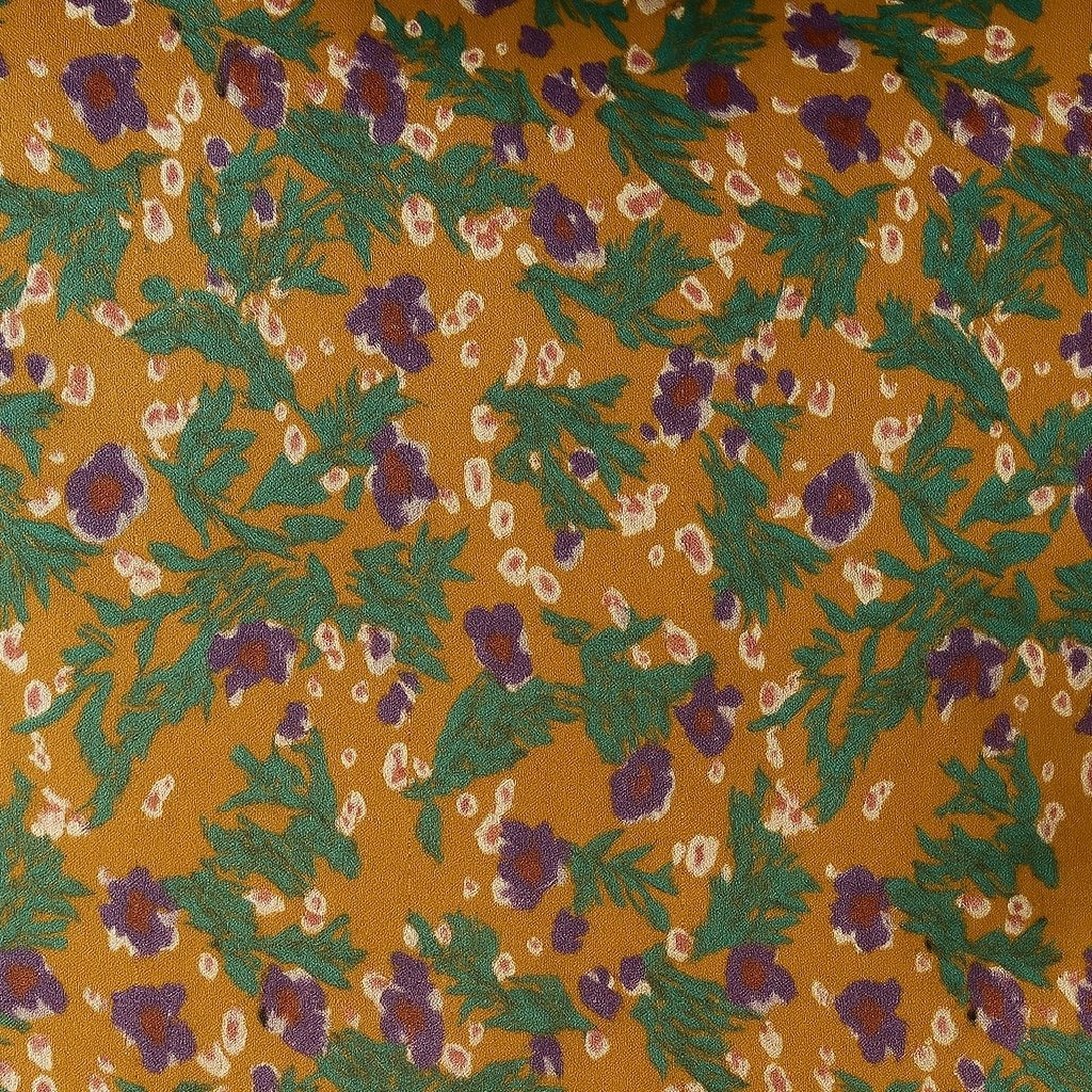 Kain katun silky motif bunga premium / bahan katun silky motif bunga premium