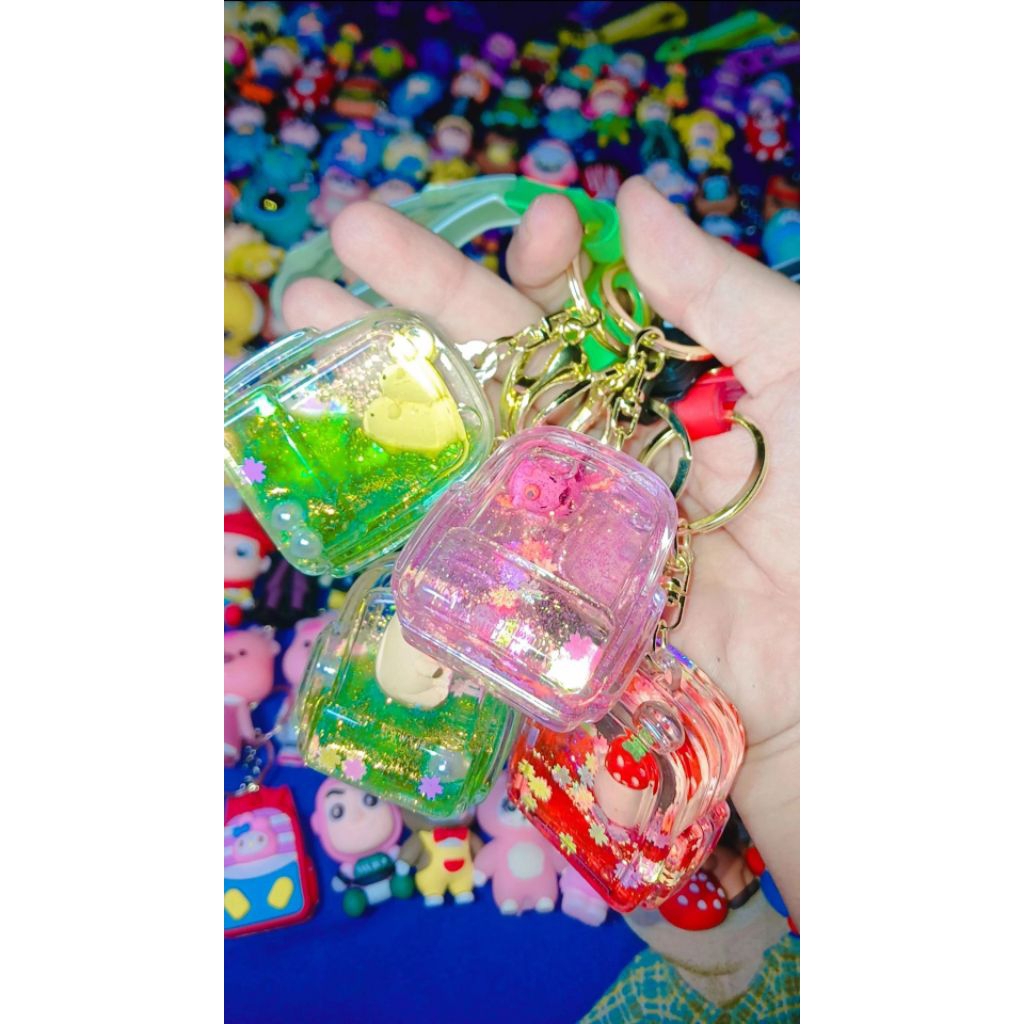 Gantungan Kunci Air Glitter + Tali Model Tas