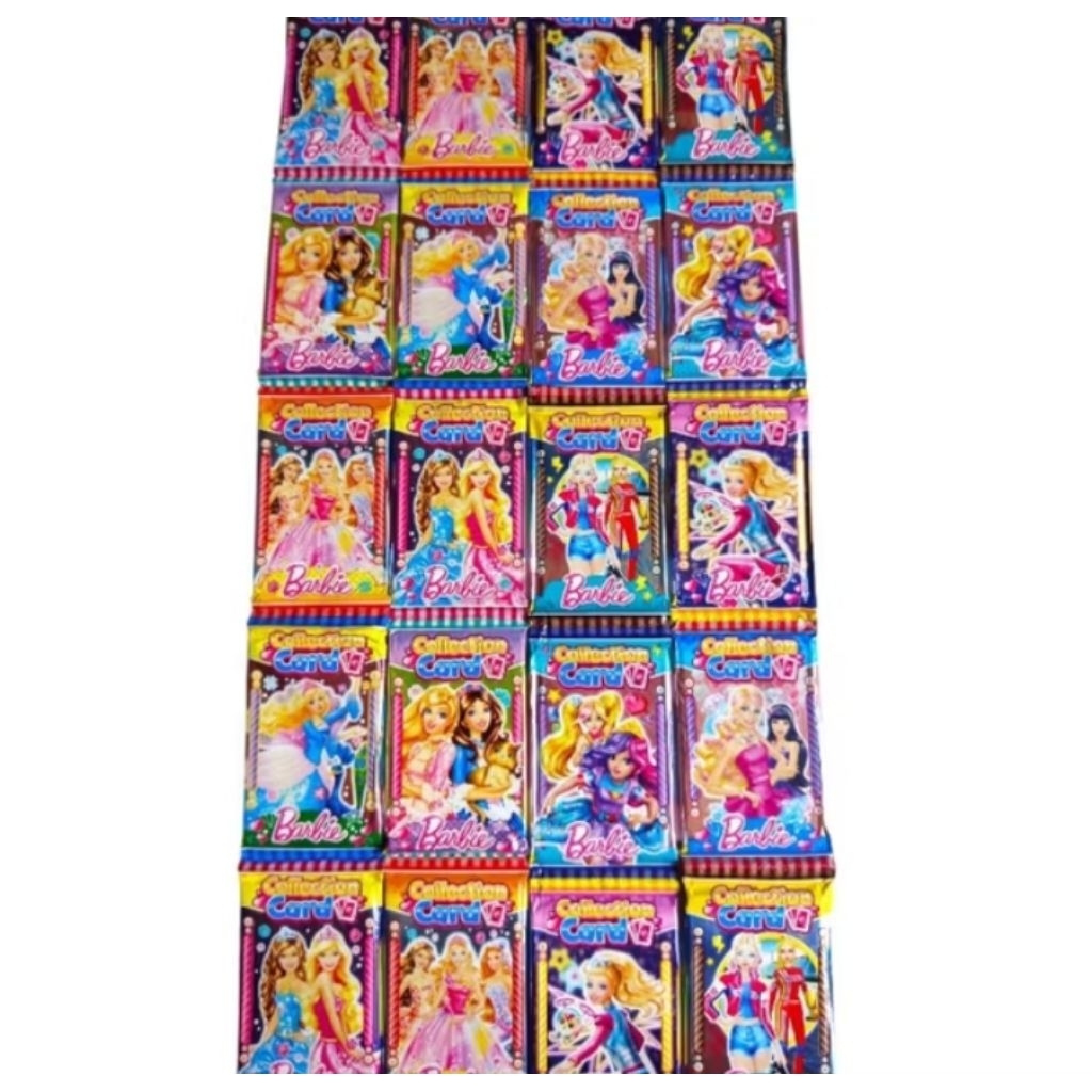 12 Sachet Kartu Foil Barbie Tranding Card Game