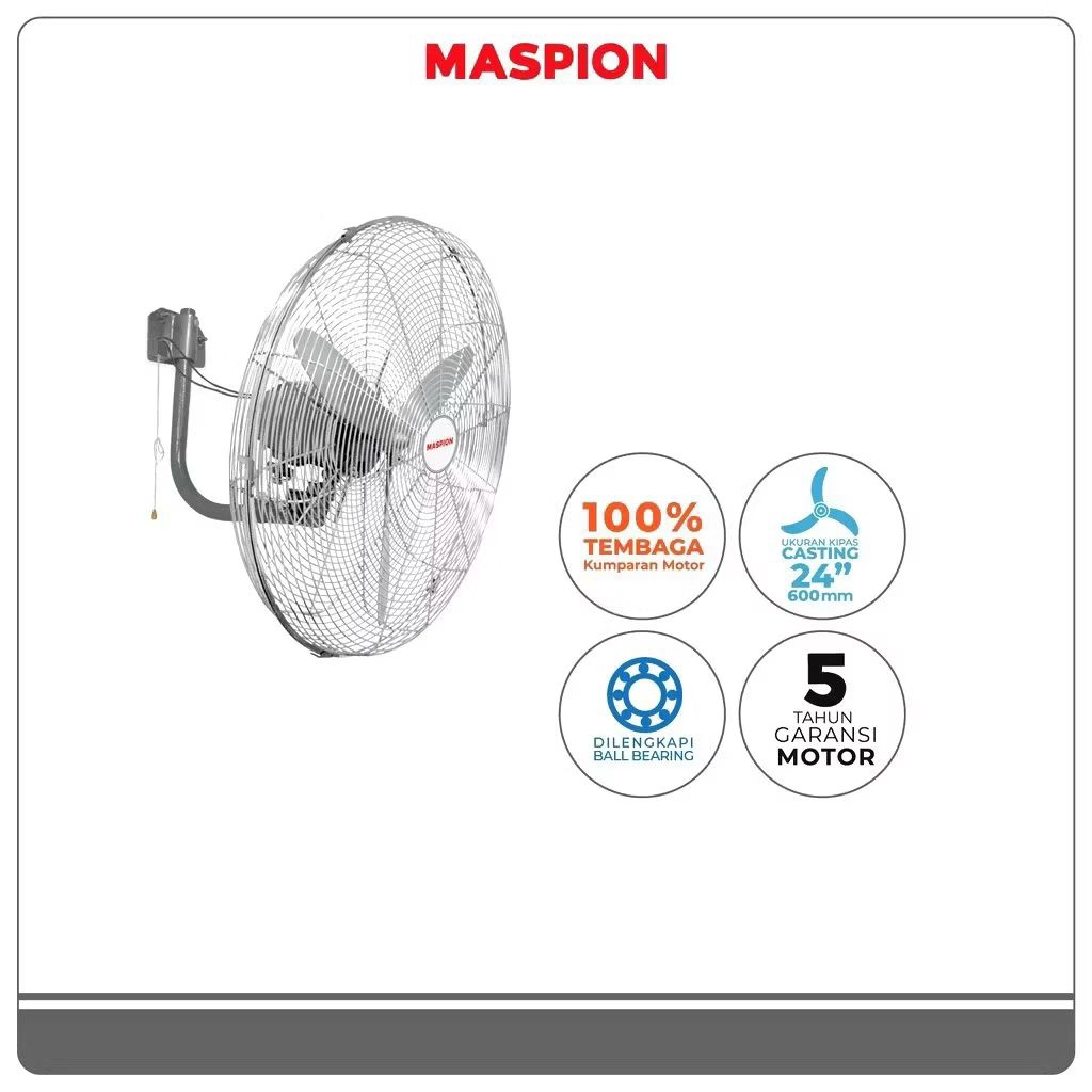 Maspion Kipas Angin Dinding 24 inch Tornado PW-603 W
