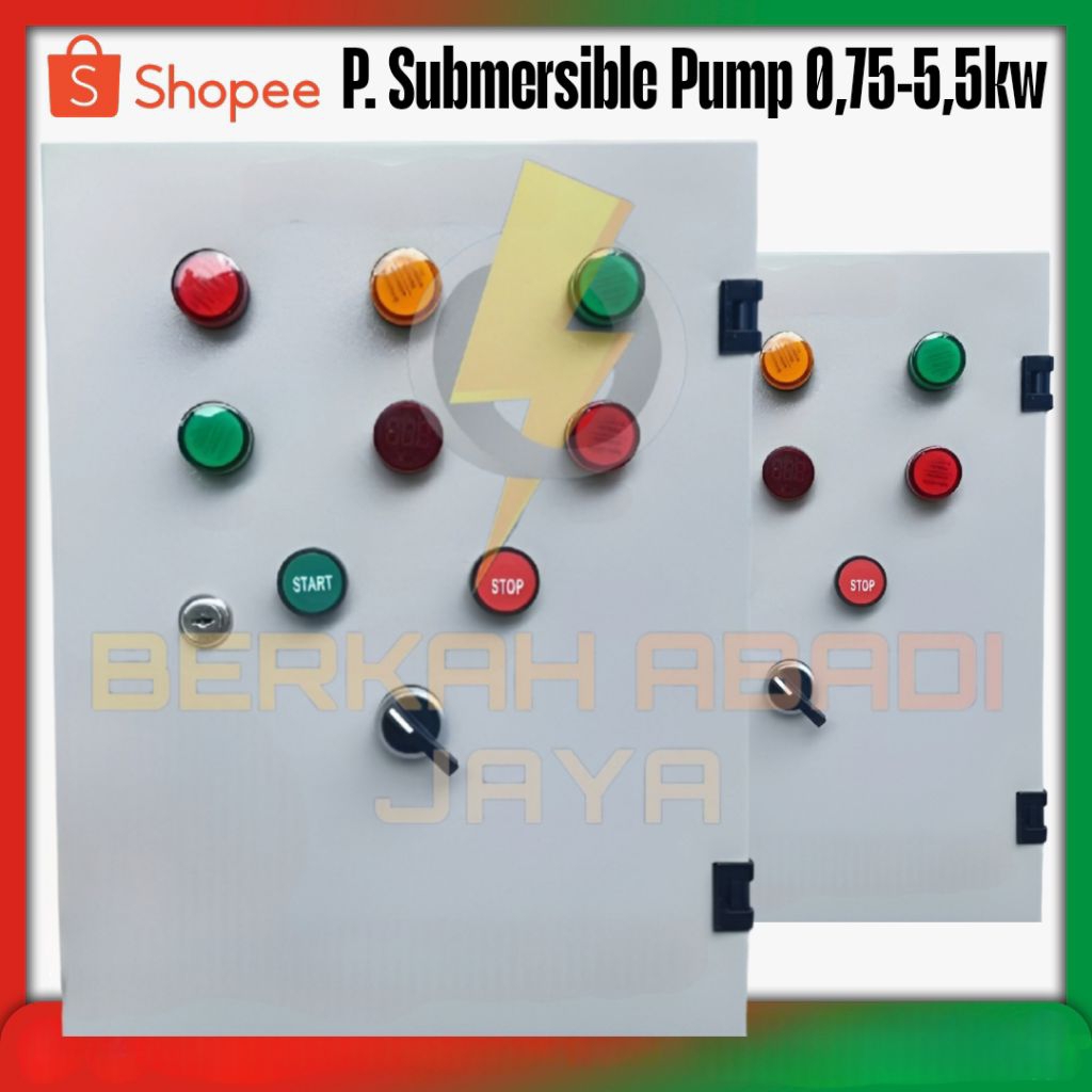 Panel pompa submersible 3phase 0,75kw sampai 5,5kw + proteksi hilang phase