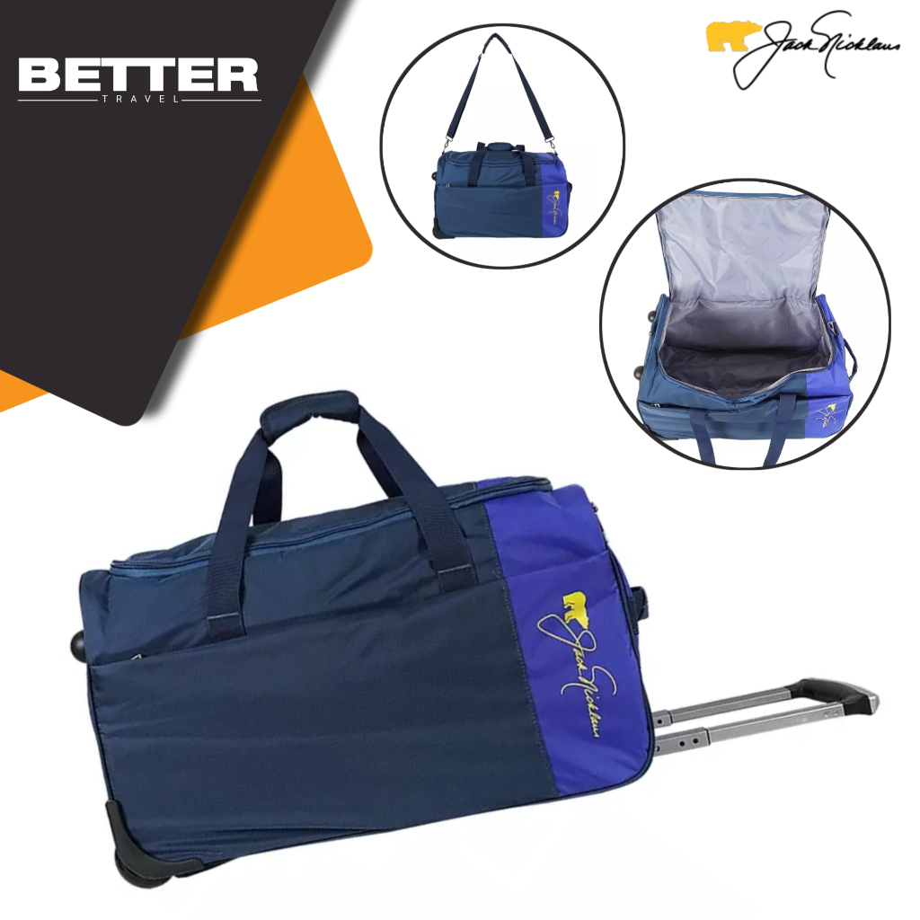 Tas travel bag roda medium size JACK NICKLAUS duffle trolly tas mudik traveling pakaian baju