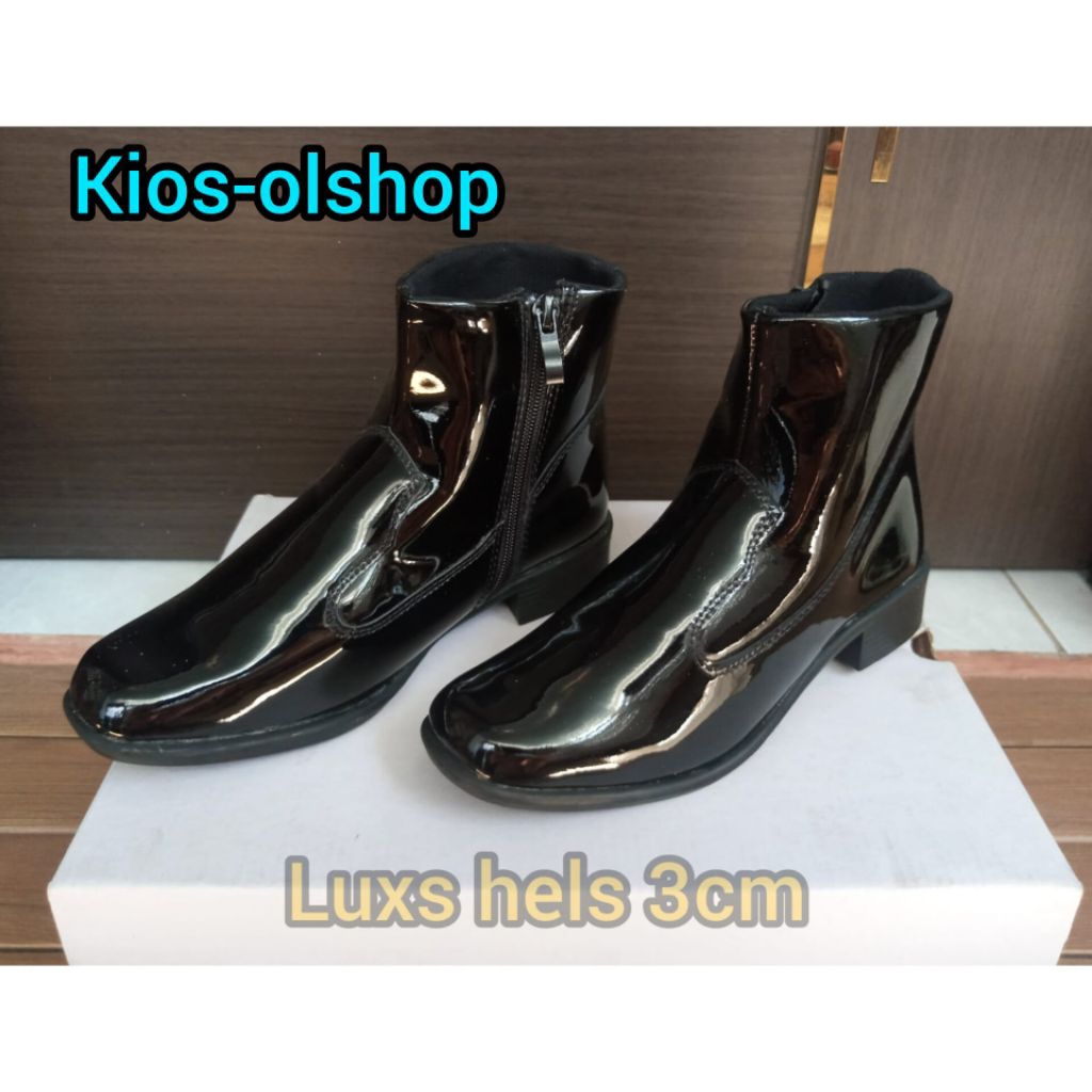 Sepatu PDH ankle boots POLWAN Jatah Polri / Sepatu SECWAN Scurity wanita