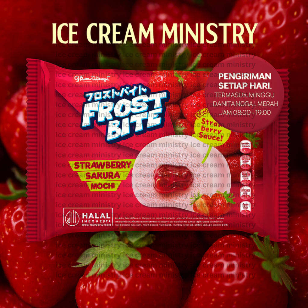 Glico Es Krim Mochi Strawberry Sakura