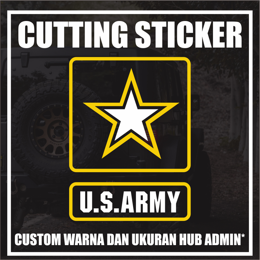 Stiker Jeep US Army - Sticker Cutting