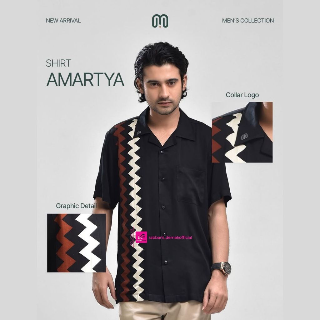 RABBANI X MOT - Shirt Amartya - Kemeja Rayon Pria - Kemeja Cowok - Kemeja koko Rabbani - Bahan Rayon