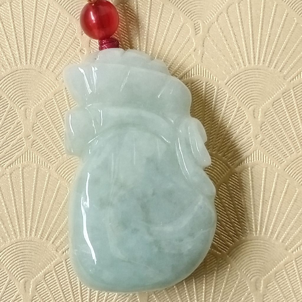 Giok Burma Liontin Saku Uang | Labu