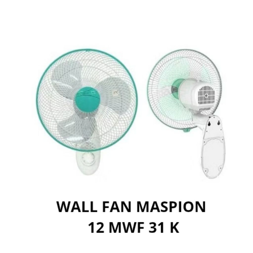 MASPION WALL FAN MWF-31 K / KIPAS ANGIN DINDING MASPION 12"/ KIPAS ANGIN TEMBOK