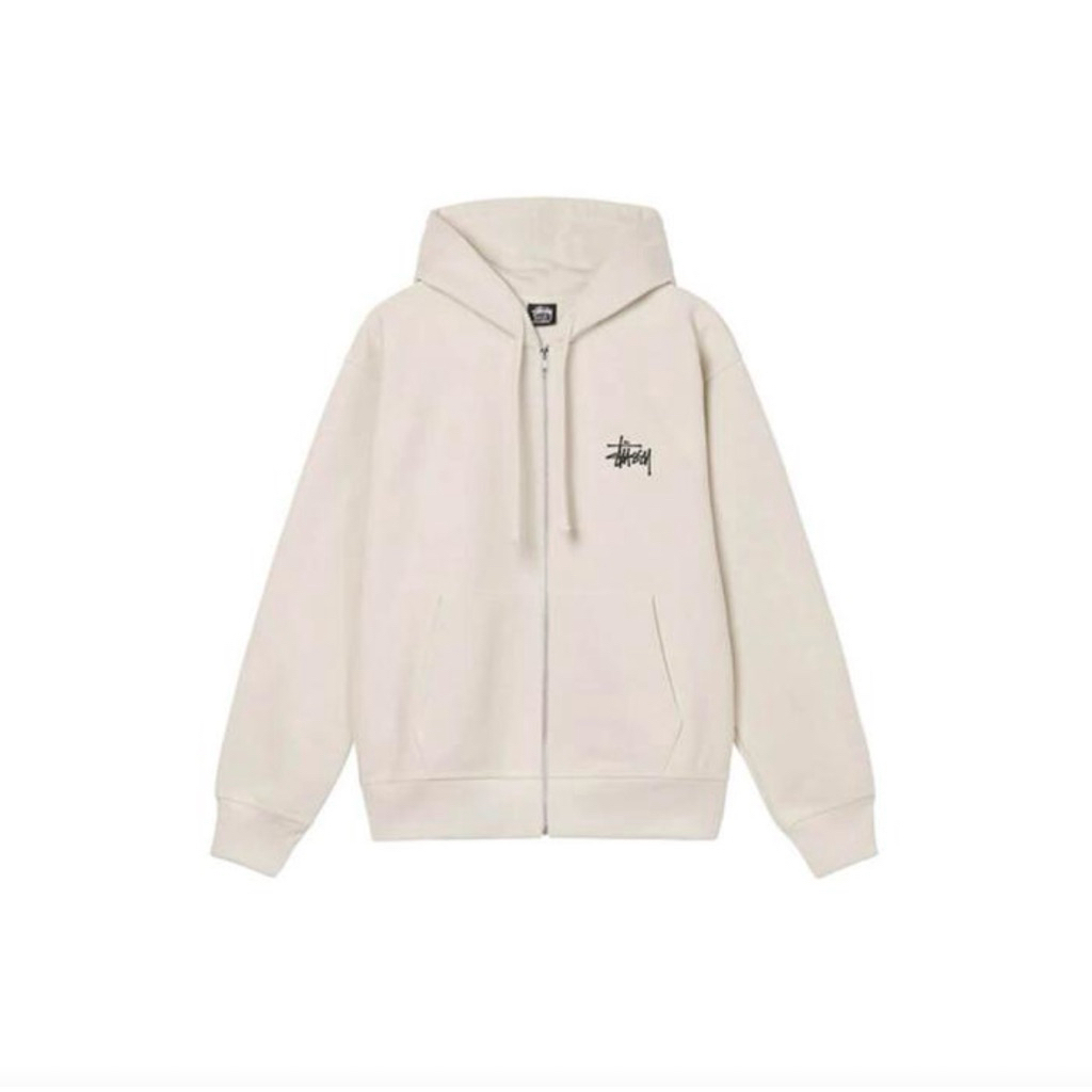 Stussy Basic Zip Hoodie Putty (100% Original) Size M