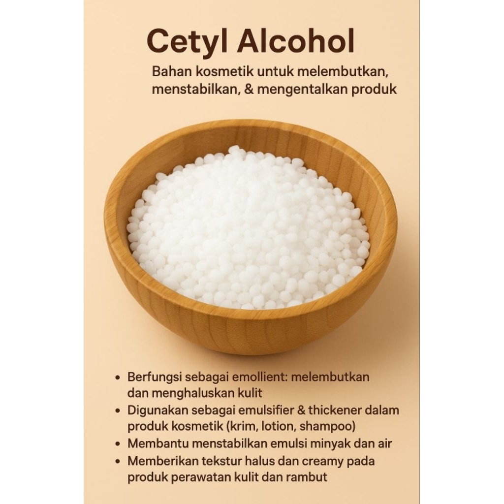 Cetyl Alcohol Cethyl Alkohol Pengental Emulsifier 100 gr
