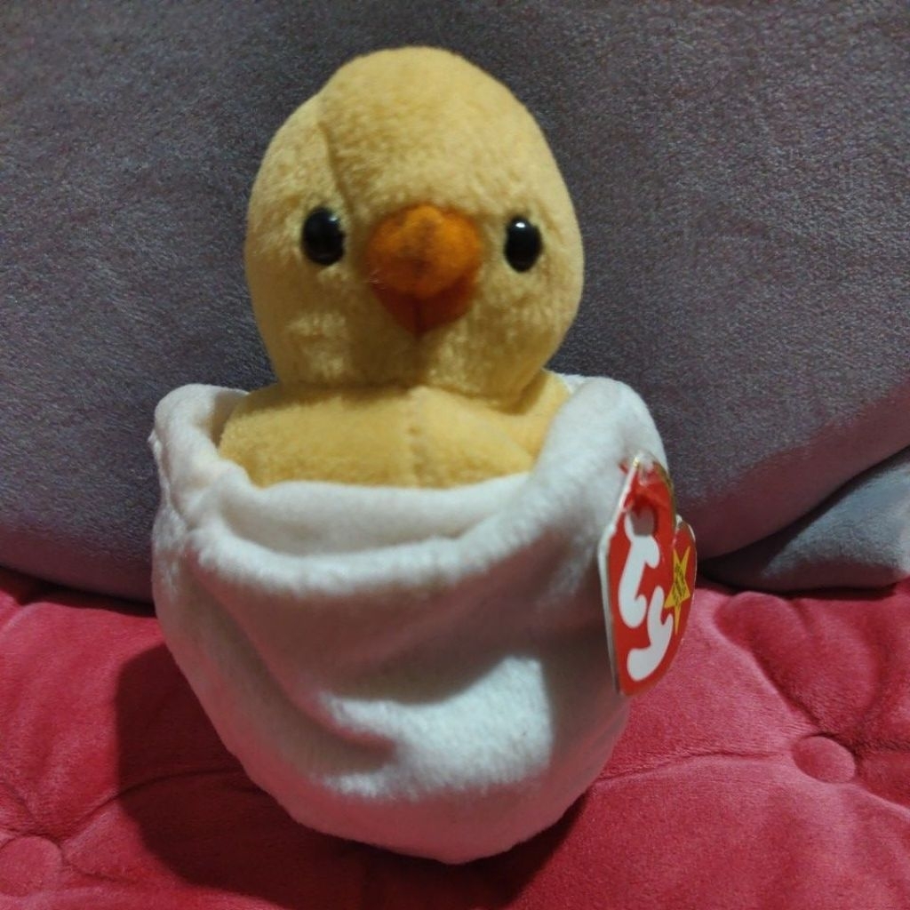boneka bebek TY dalam telur bulir tag ori
