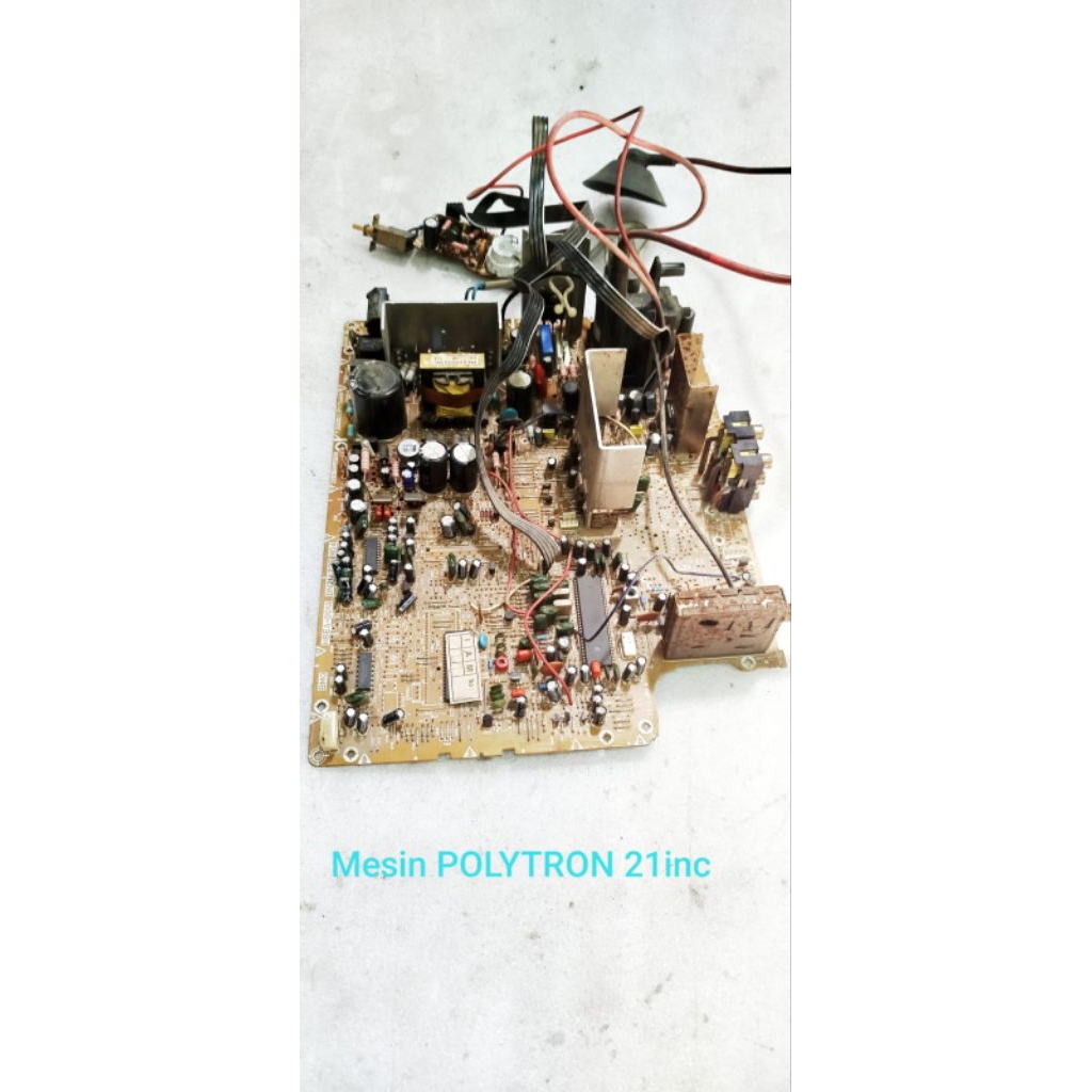 MESIN TV POLYTRON 21 INCH BEKAS NORMAL