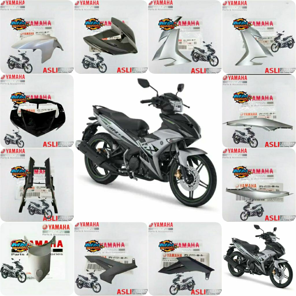 FULL SET BODY HALUS MX KING 150 V1 OLD SILVER ORIGINAL YGP GENUINE PARTS