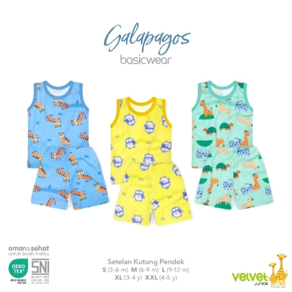 Setelan Velvet Junior | Setelan kutung Velvet junior | Velvet Junior Motif Galapagos | Setelan Nyama