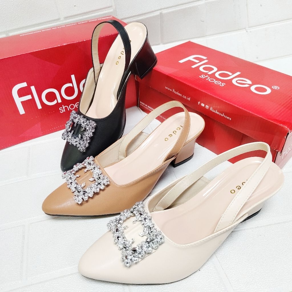 Sandal Pesta Wisuda Kondangan Wanita tali belakang hak 5cm size kecil 37-41 brand matahari