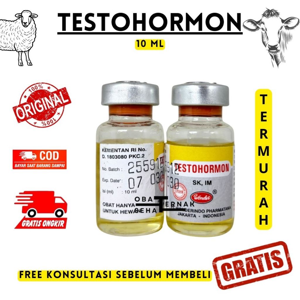 TESTOHORMON 10 ml - Mengatasi Gangguan Reproduksi Hewan Wonder