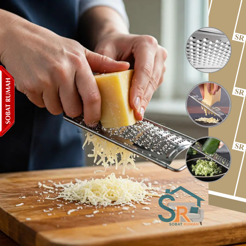 PARUTAN KEJU STAINLESS Anti Karat Coklat Batang Wortel Kentang CHEDDAR Serbaguna Alat Parut Aestheti