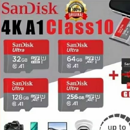 Memori HP Sandisk 32GB 64 GB 128 GB Class 10 100 Mbps / Micro sd / Sd Card / Kartu Memori / Memori H