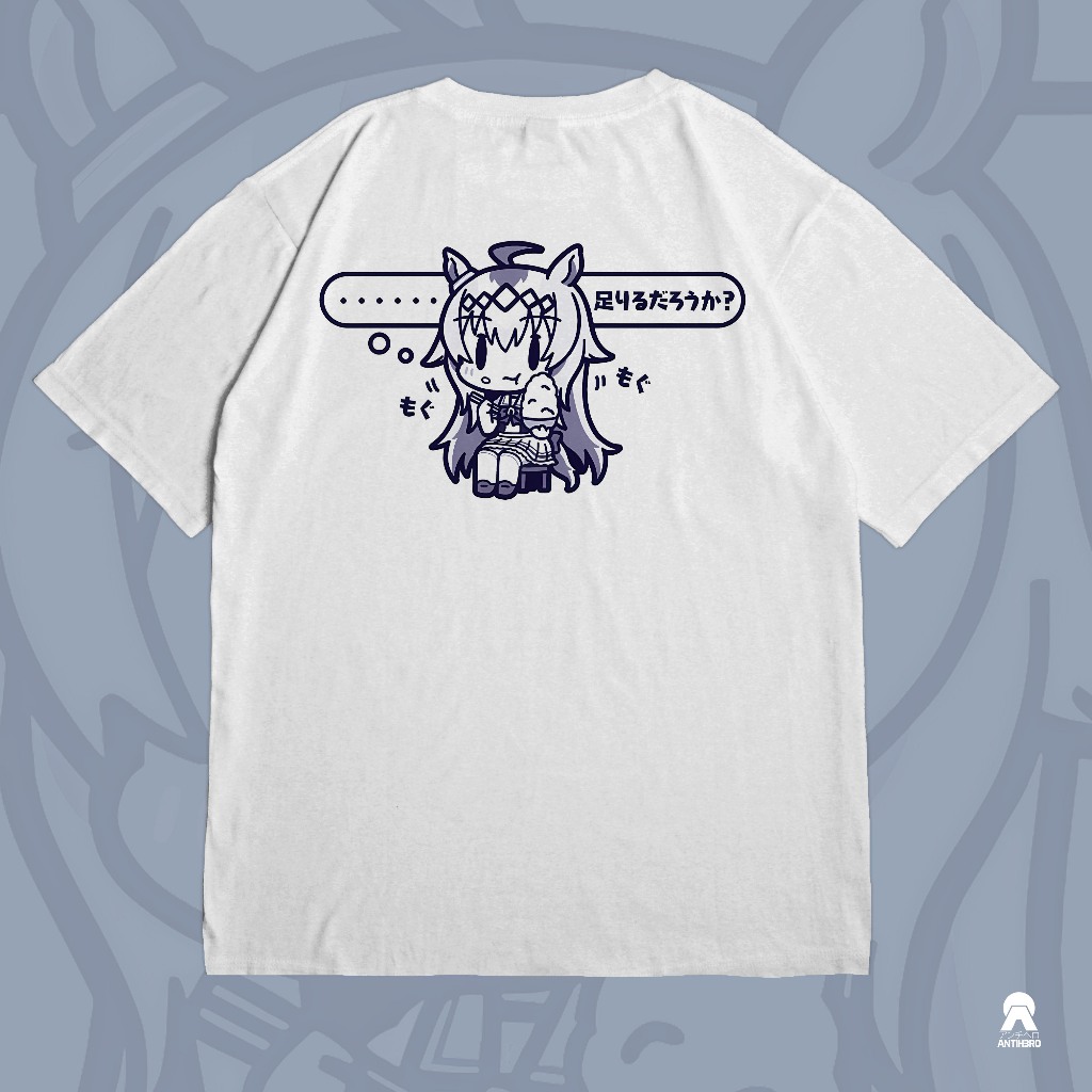 Kaos Oguri Cap Umamusume Eat Eat Uma Musume Anime Game T-Shirt Cotton Combed 24s Baju Jepang Antiher