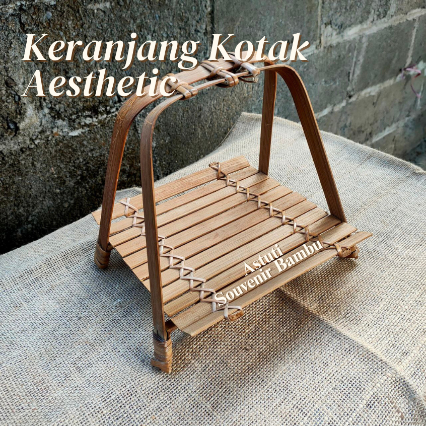 KERANJANG BAMBU KOTAK AESTHETIC | wadah platting | keranjang | kerajinan bambu | wadah makanan