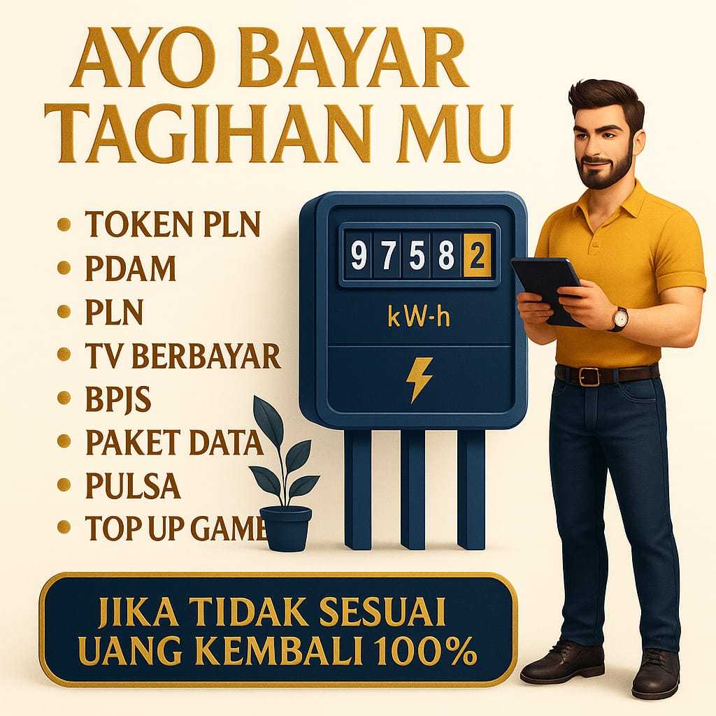 BAYAR TAGIHAN, TOKEN PLN, PDAM, LISTRIK PASCABAYAR DAN PRABAYAR, Top Up Game