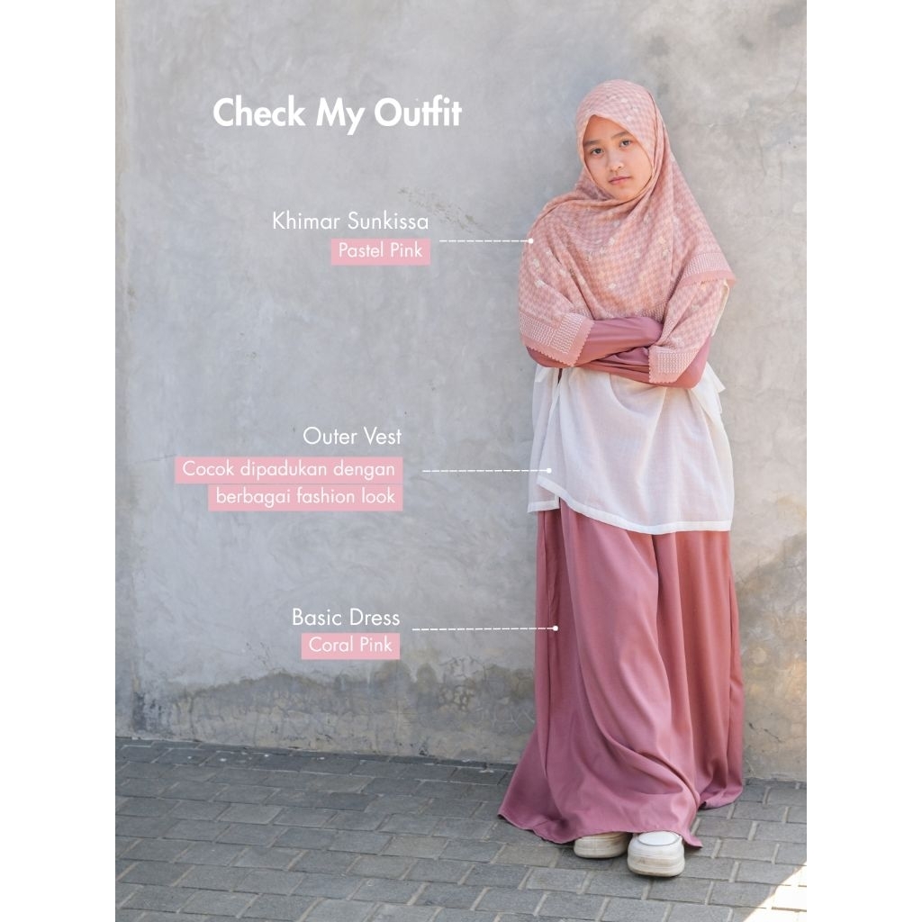 Gamis Basic hijab alila Outer vest hijab alila