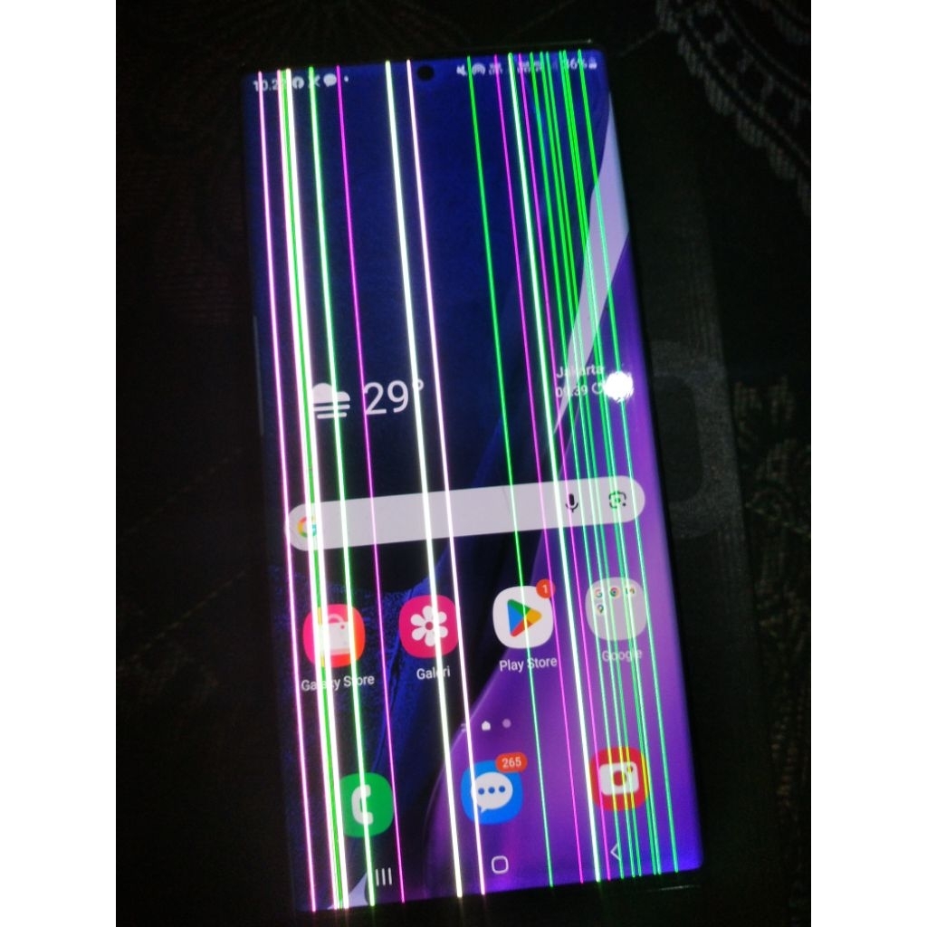 lcd samsung note 20ultra +frame minus line, sentuh normal