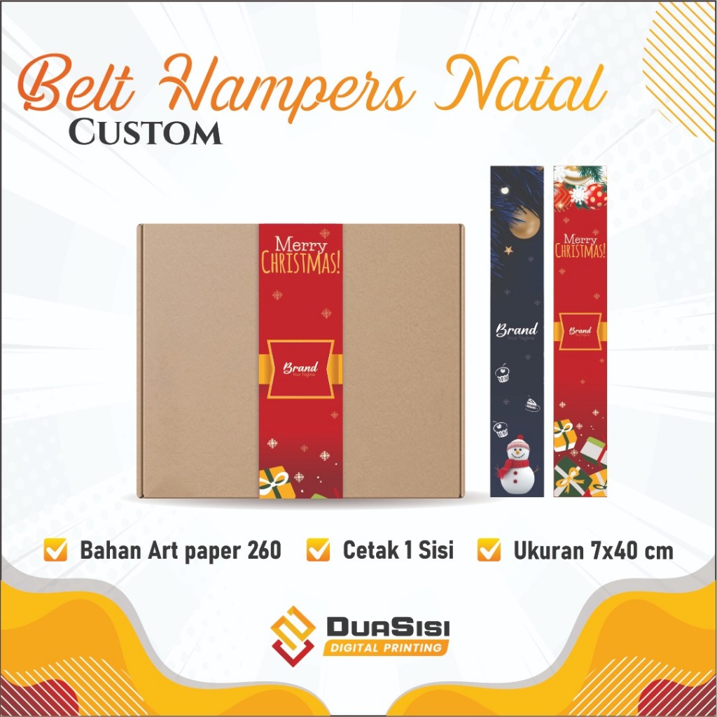 

CETAK CUSTOM LONG PAPER BELT NATAL | SLEEVE HAMPERS FREE DESAIN