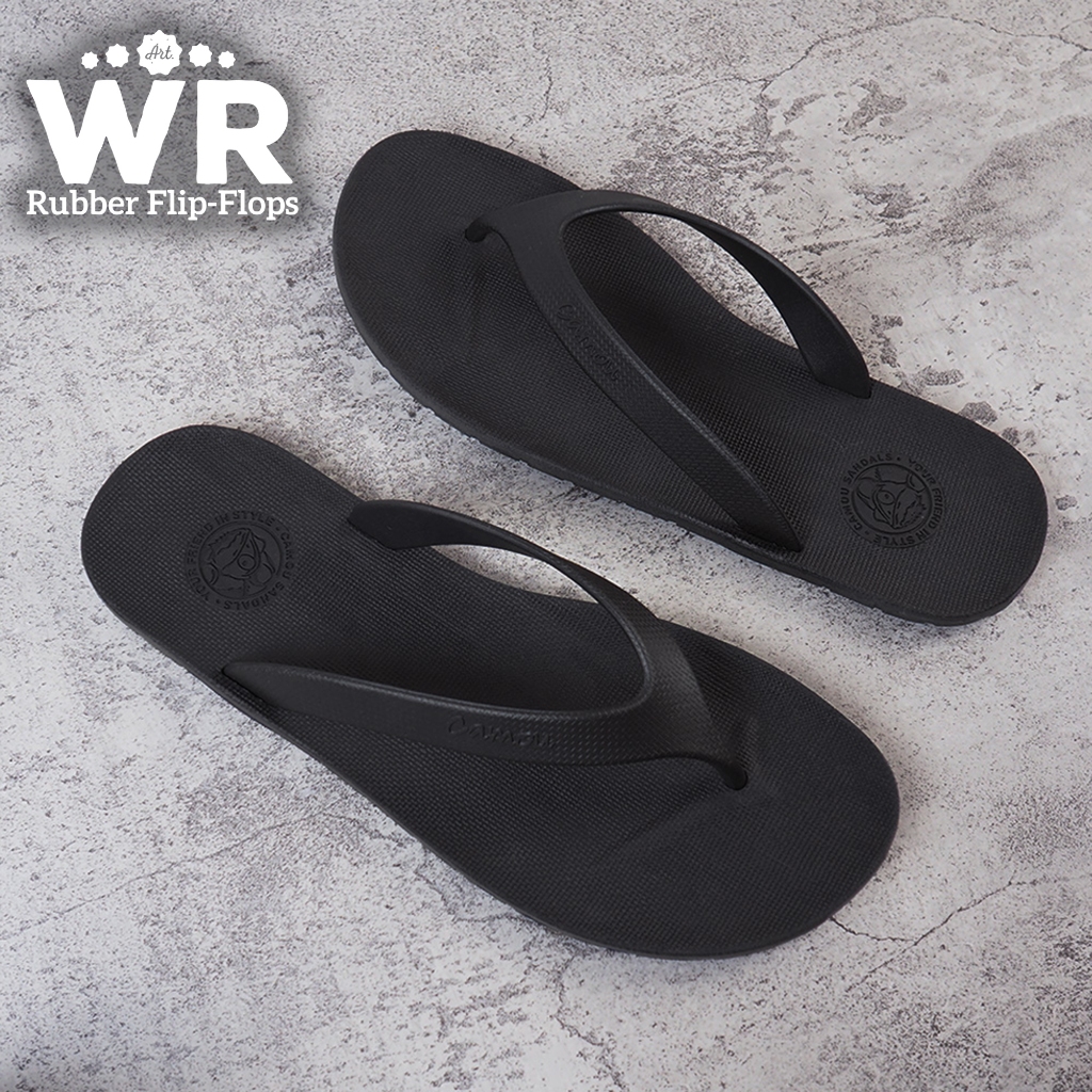 CAMOU WR JETBLACK Sandal Jepit Karet Hitam Polos Pria Dewasa Distro Keren Original Terbaru Kekinian
