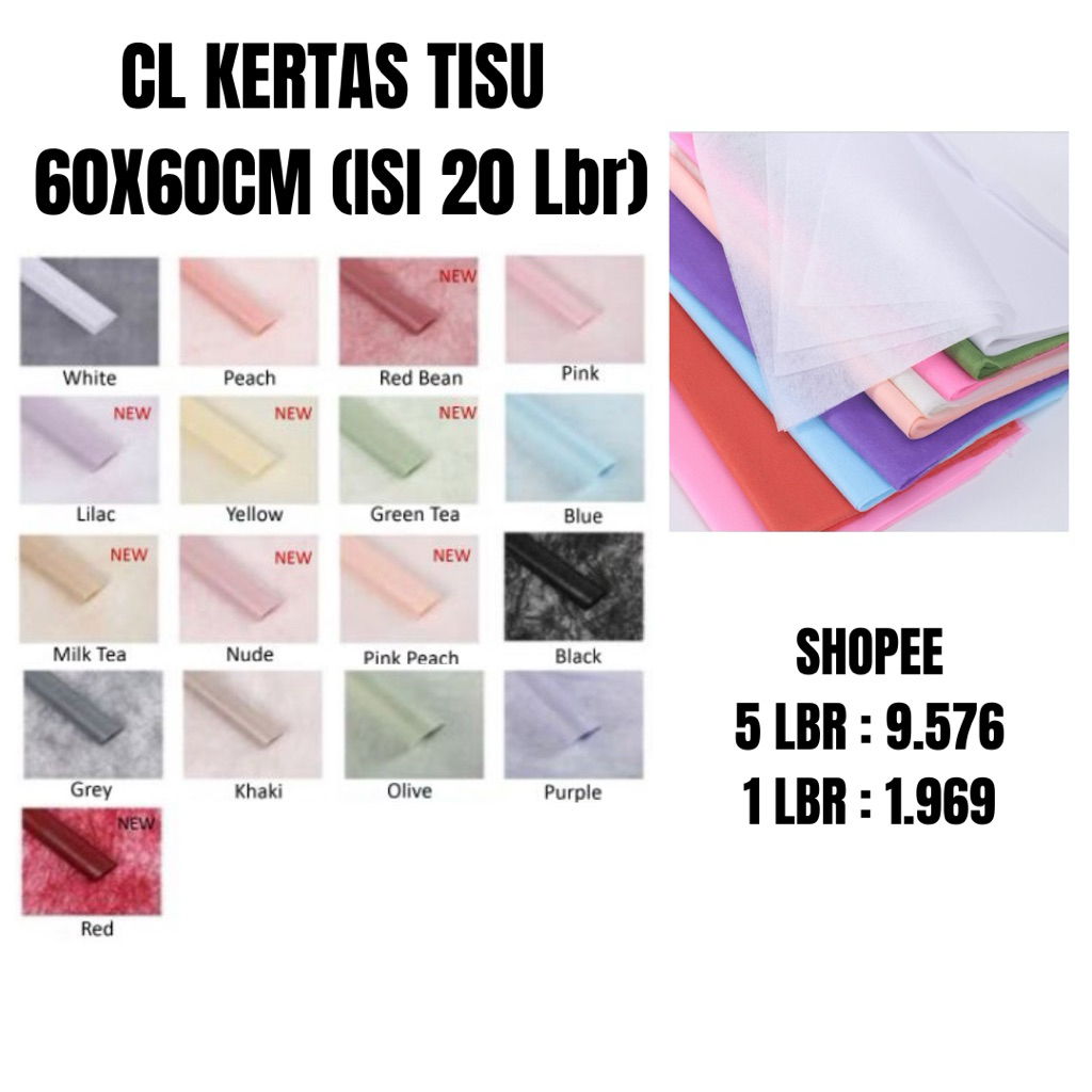 [ 1 LEMBAR ] Cellophane Buket/Kertas Wrapping Bucket Kertas Tissu