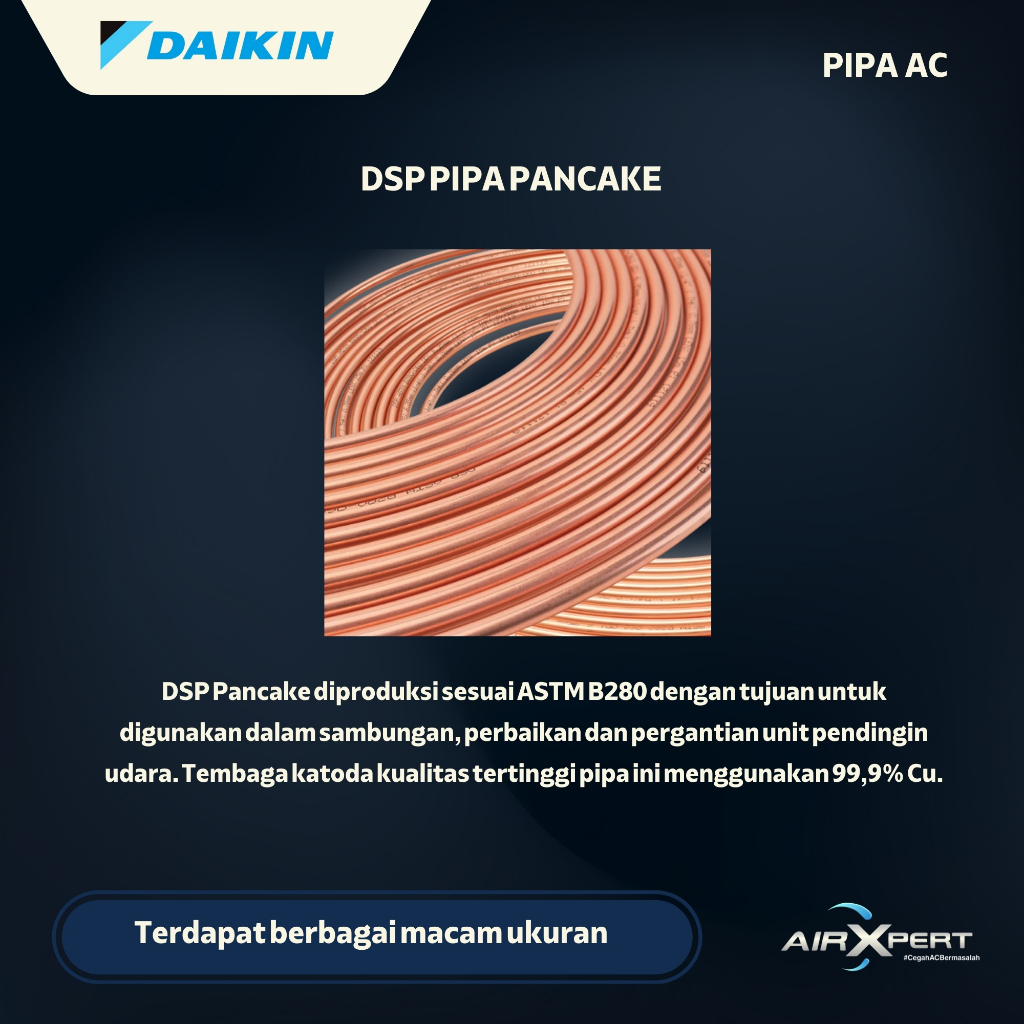 Daikin DSP Pipa Pancake Garansi Resmi