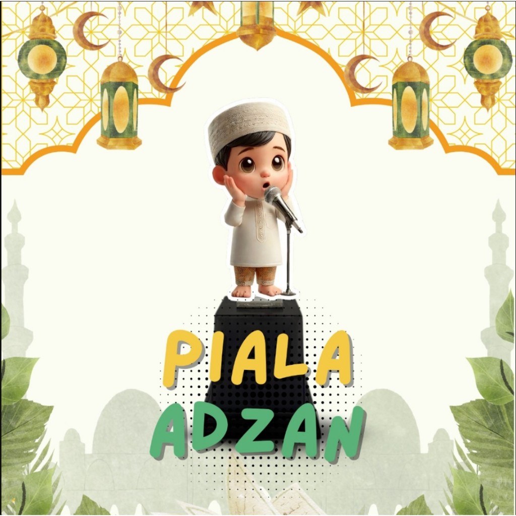 Piala Akrilik Adzan Piala akrilik muslim souvenir anak