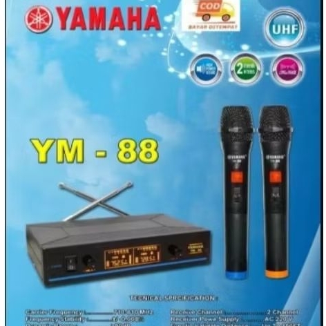 mic wireless yamaha YM 88 wireless microphone