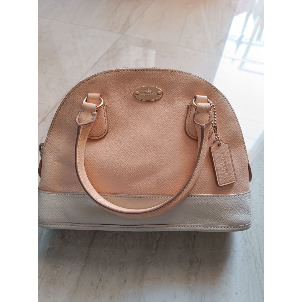 Preloved Tas Coa*h warna Peach Putih