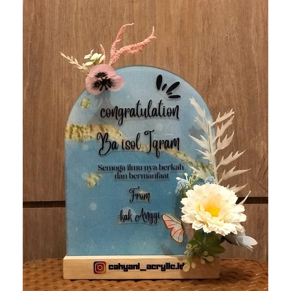 akrilik standing ucapan
