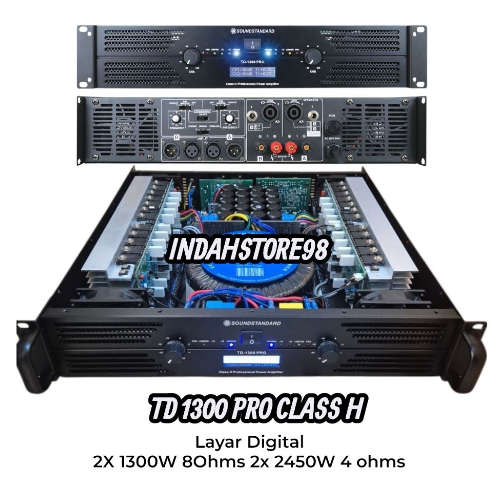 Power Soundstandard TD 1300 Pro Class H Power 2 Channel Soundstandard Td1300 Pro # Ashley
