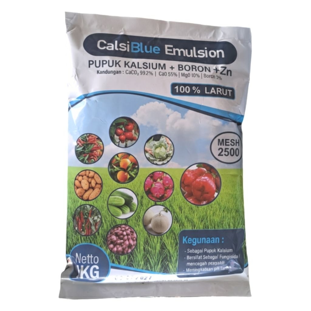 Pupuk Kalsium+Boron+Zn[Calsiblue Emulsion] 1KG untuk segala jenis tanaman buah dan sayuran