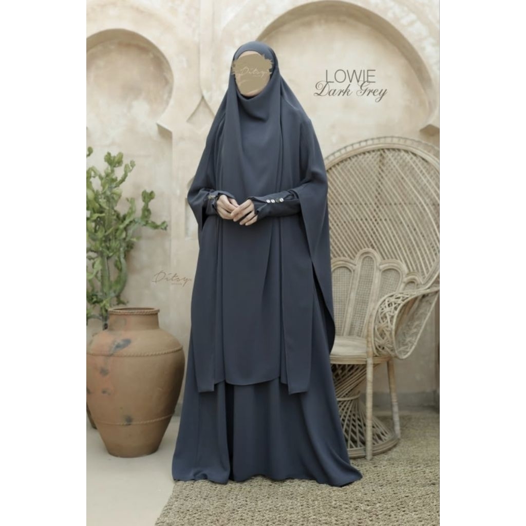 MURAH DITSY MOSLEM FK SHAFA MINA DARK GREY, Sajadah LUMIYA Nude Februari