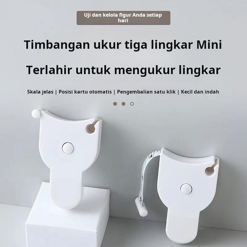 

2PCS Pengukuran presisi otomatis penggaris lingkar pinggang, penggaris tiga lingkar, lingkar lengan, lingkar perut dan kaki, lingkar tubuh dan lingkar kepala penggaris lembut khusus multifungsi