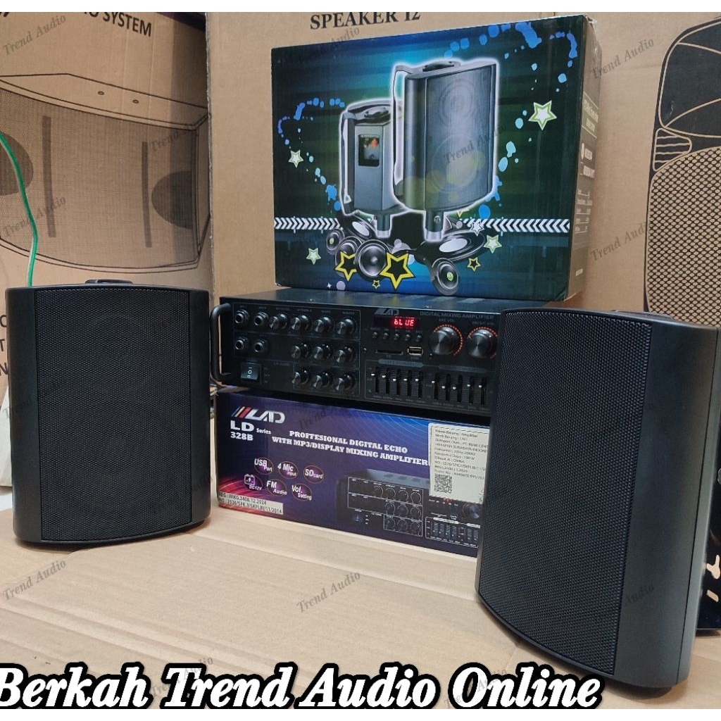 Paket Speaker Karaoke 5 inch dan Amplifier Lad