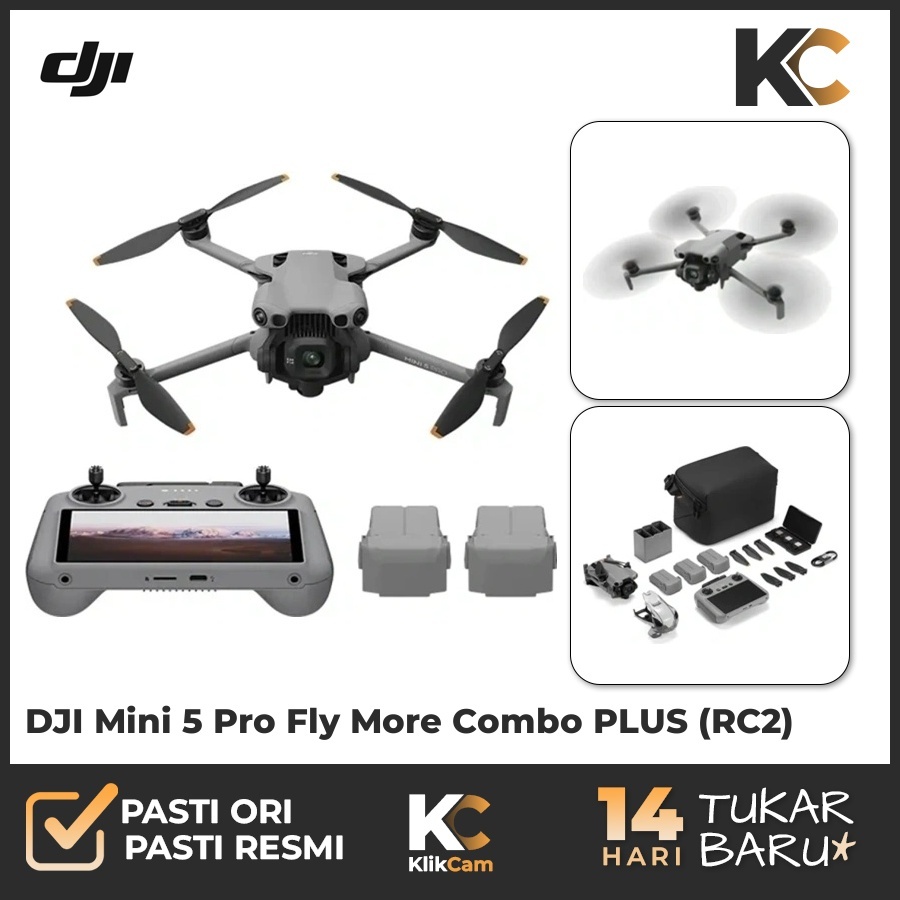 DJI Mini 5 Pro Fly More Combo PLUS with RC2 Drone Camera DJI Mavic Mini 5 Pro Kamera Drone Garansi