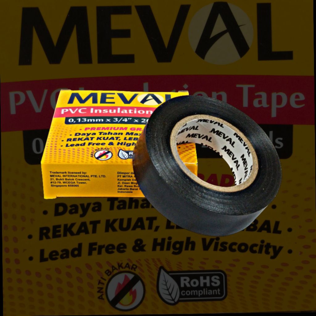 Solasi Listrik MEVAL Premium 20 Yard Anti bakar