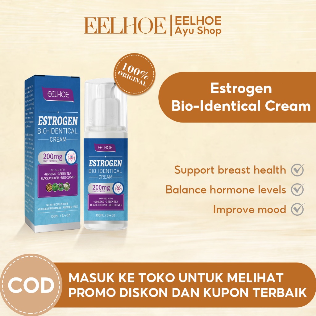 EELHOE Estrogen Bio-Identical Cream Krim Pereda Estrogen untuk Wanita