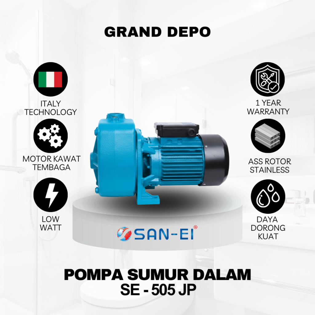 San Ei Pompa Air Sumur Dalam SE 505 JP - Tanpa Tabung / Pompa Air Jet Pump San Ei