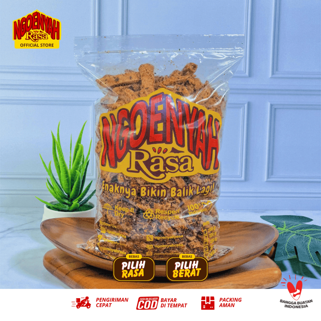 

Ngoenyah Rasa - Cemilan Snack Basreng Paket 2 Rasa Balado Pedas dan Original 400gr