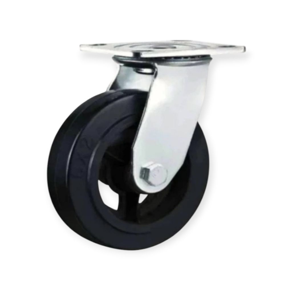 Roda Troli Karet Heavy Duty 6 Inch Hidup