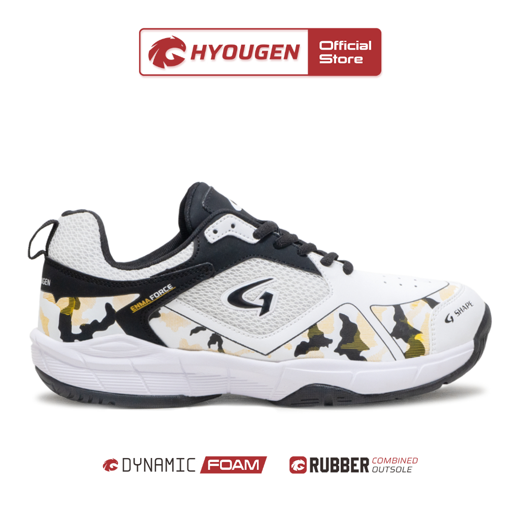 HYOUGEN Enma Force Putih Hitam Sepatu Badminton Size 39-44
