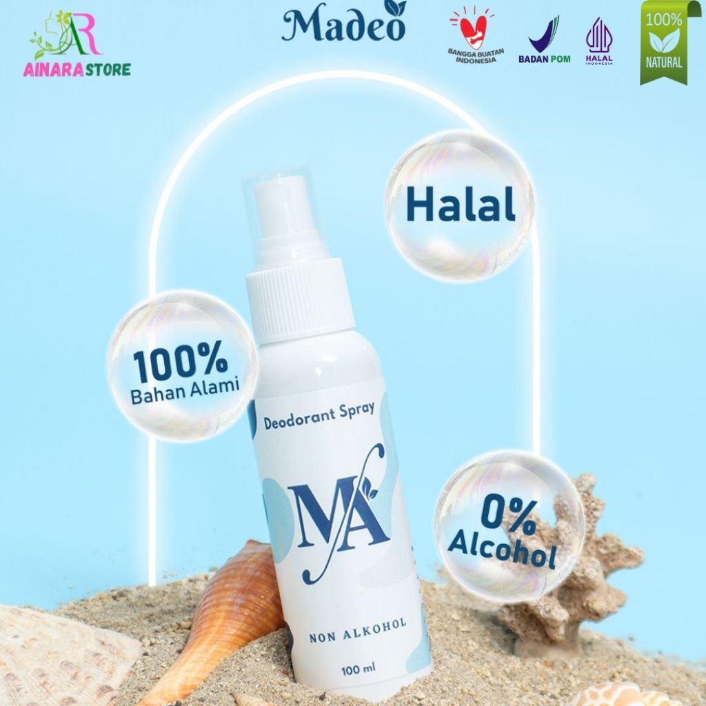 Madeo Deodorant Spray Tawas 100 Ml COD Makassar